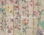 Azure Wildflower Wood Planks Floor by Azure Photography sold by Lilly Bear Studio Props, barn wood - cream wood plank