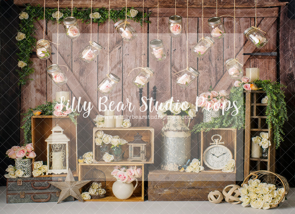 Bless My Blooms - Lilly Bear Studio Props, bees, cow, FABRICS, farm, farm mild, flower spring, girl, spring, spring barn doors, spring flowers