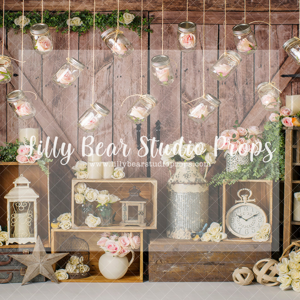 Bless My Blooms - Lilly Bear Studio Props, bees, cow, FABRICS, farm, farm mild, flower spring, girl, spring, spring barn doors, spring flowers