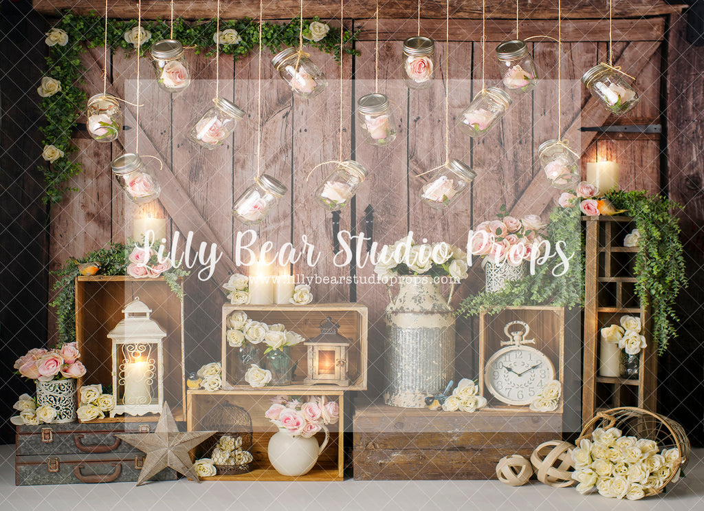 Bless My Blooms Lights - Lilly Bear Studio Props, bees, cow, FABRICS, farm, farm mild, flower spring, girl, spring, spring barn doors, spring flowers