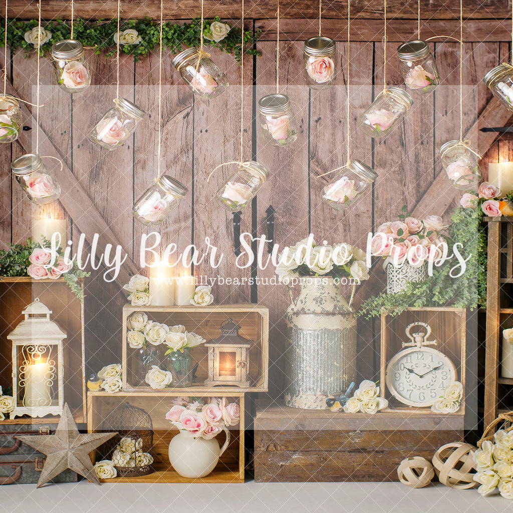 Bless My Blooms Lights - Lilly Bear Studio Props, bees, cow, FABRICS, farm, farm mild, flower spring, girl, spring, spring barn doors, spring flowers