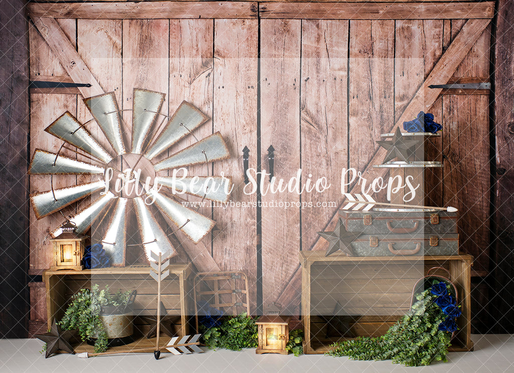 Blues & Country - Lilly Bear Studio Props, barn door, barn doors, bees, cow, FABRICS, farm, farm mild, spring, spring barn doors, spring flowers