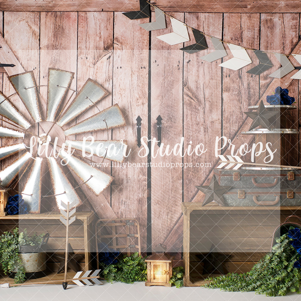 Blues & Arrows - Lilly Bear Studio Props, barn door, barn doors, bees, cow, FABRICS, farm, farm mild, spring, spring barn doors, spring flowers