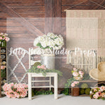 Bohemian Spring Floral - Lilly Bear Studio Props, barn door, barn doors, bees, boho spring, cow, FABRICS, farm, farm mild, spring, spring barn doors, spring flowers