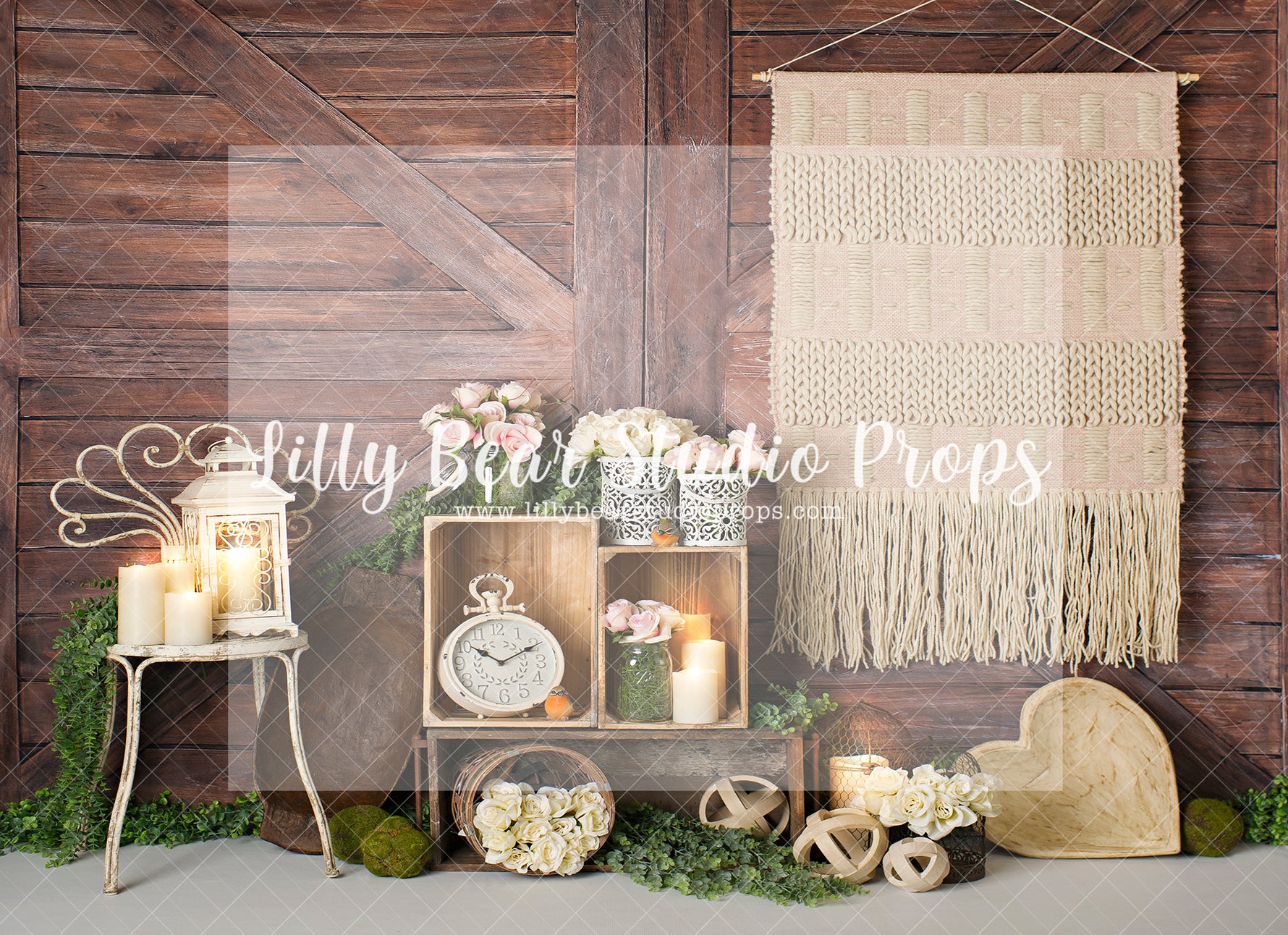 Bohemian Shining Spring Florals - Lilly Bear Studio Props, barn door, barn doors, bees, boho spring, cow, FABRICS, farm, farm mild, spring, spring barn doors, spring flowers