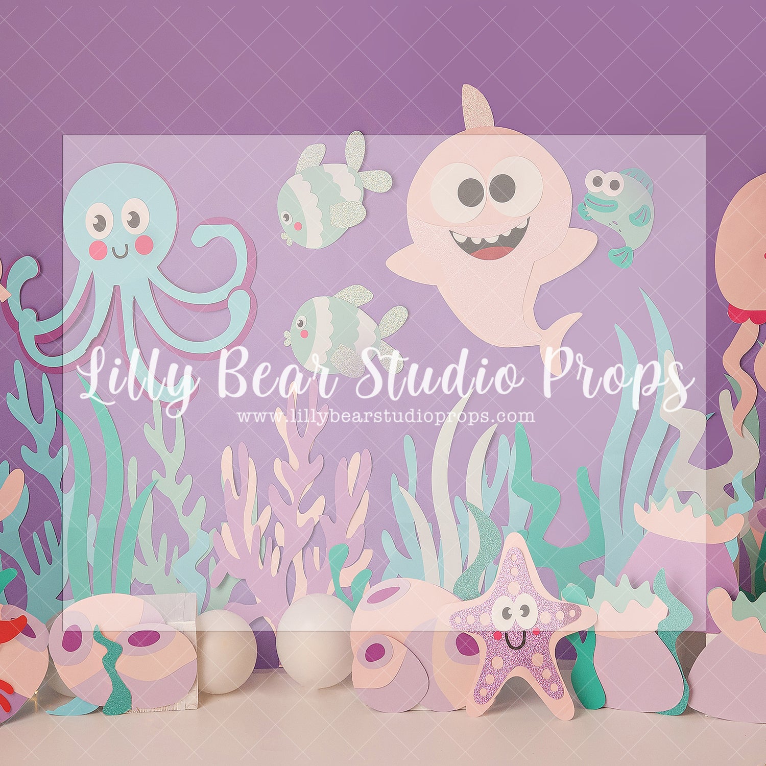 Baby Girl Shark - Lilly Bear Studio Props, baby, baby girl shark, baby shark, coral reef, fish, fish tank, girl shark, go fish, gold fish, mommy shark, pink shark, purple shark, shark, shark baby, shark girl, sharks, sharky, star fish, starfish, under the sea, under the sea girl