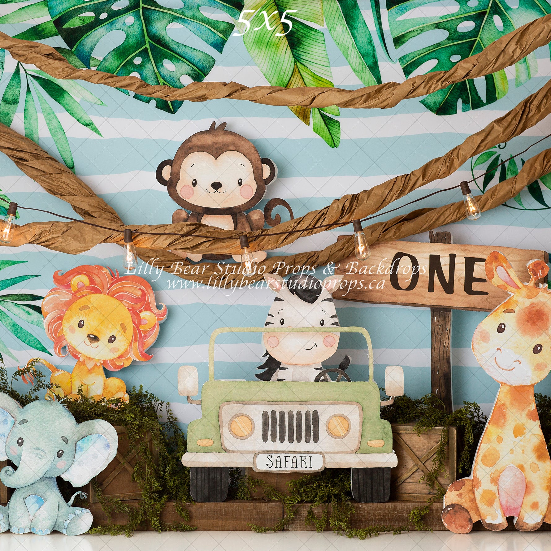 Baby Jungle by Anything Goes Photography sold by Lilly Bear Studio Props, baby jungle - Fabric - jungle - safari - Wrin