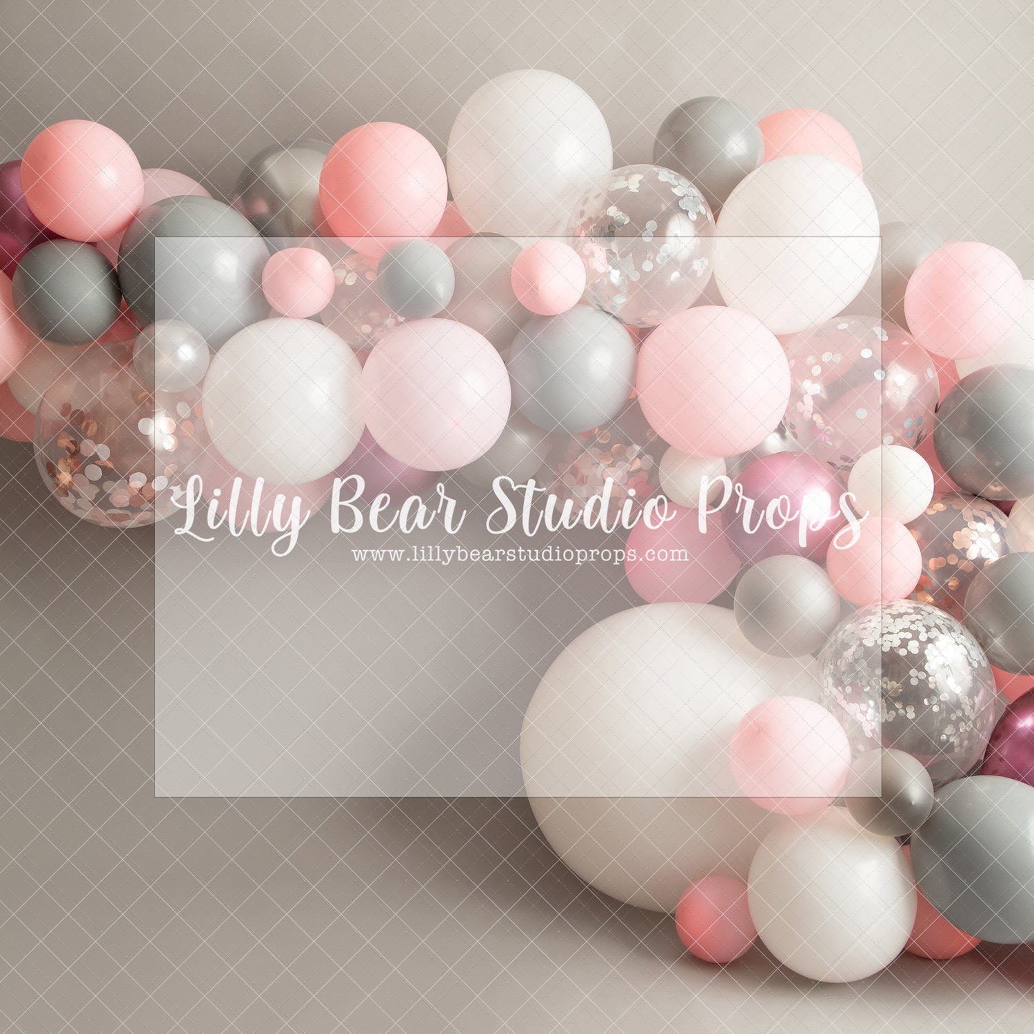 Balloon Bash - Lilly Bear Studio Props, balloon, balloon arch, balloon garland, blue balloon, blue balloon garland, blue balloons, chrome balloon, metallic balloon, pink balloon, pink balloon garland, pink balloon heart, pink balloon wall, silver balloons