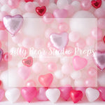 Balloon Wall Valentine's Day Red Hearts - Lilly Bear Studio Props, balloon flowers, balloon wall, balloons and flowers, blooming flowers, cake smash, floral pink, flower garden, flowers, gold balloons, heart balloon, hearts, pastel, pink and gold balloons, pink and white, pink and white balloons, pink balloons, pink floral, pink flower, pink flowers, pink hearts, pink white and gold, spring flowers, valentine's, valentine's day, white balloons