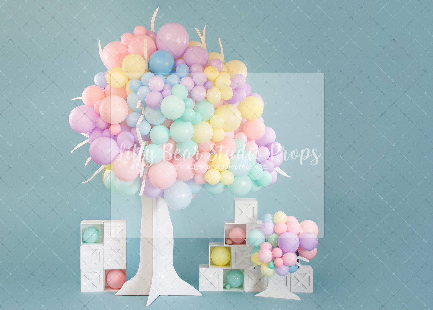 Ballooning Tree Blue with Mini Tree