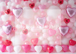 Balloon Wall Valentine's Day Red Hearts - Lilly Bear Studio Props, balloon flowers, balloon wall, balloons and flowers, blooming flowers, cake smash, floral pink, flower garden, flowers, gold balloons, heart balloon, hearts, pastel, pink and gold balloons, pink and white, pink and white balloons, pink balloons, pink floral, pink flower, pink flowers, pink hearts, pink white and gold, spring flowers, valentine's, valentine's day, white balloons