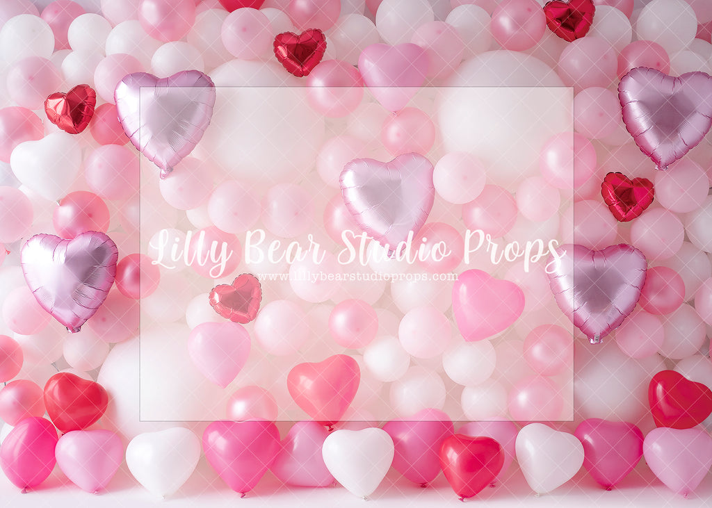 Balloon Wall Valentine's Day Red Hearts - Lilly Bear Studio Props, balloon flowers, balloon wall, balloons and flowers, blooming flowers, cake smash, floral pink, flower garden, flowers, gold balloons, heart balloon, hearts, pastel, pink and gold balloons, pink and white, pink and white balloons, pink balloons, pink floral, pink flower, pink flowers, pink hearts, pink white and gold, spring flowers, valentine's, valentine's day, white balloons