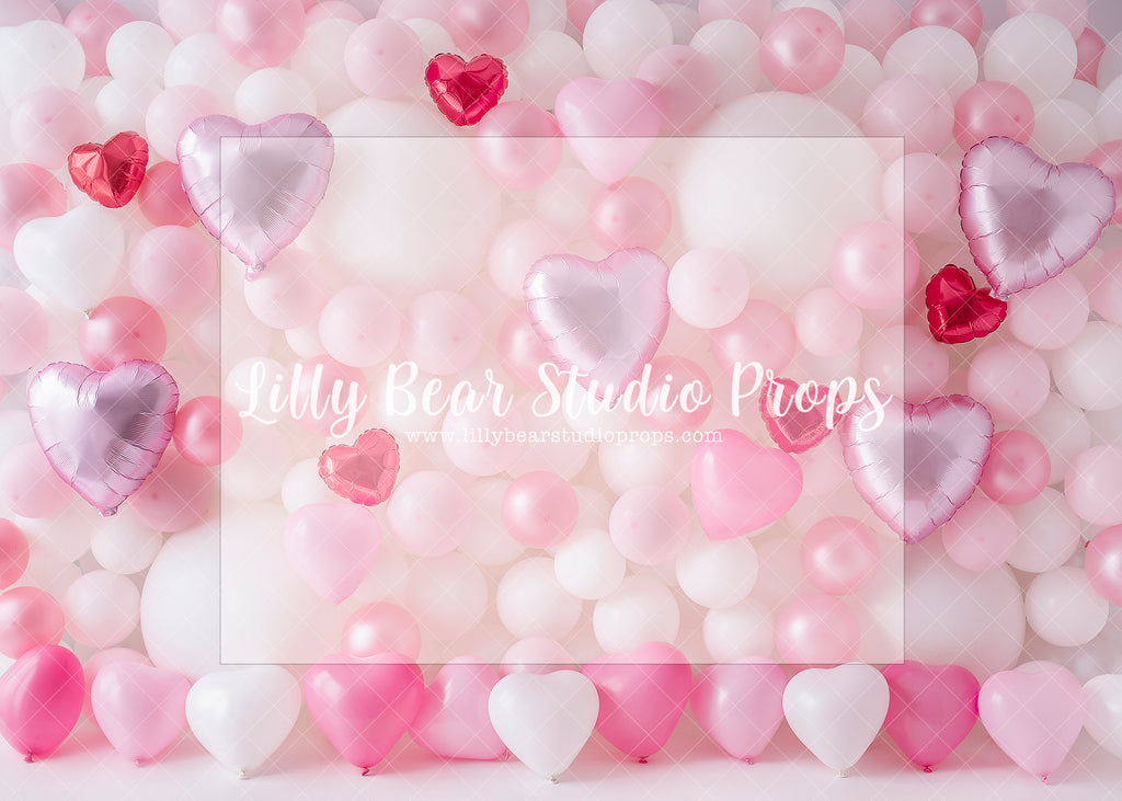 Balloon Wall Valentine's Day - Lilly Bear Studio Props, balloon flowers, balloon wall, balloons and flowers, blooming flowers, cake smash, floral pink, flower garden, flowers, gold balloons, heart balloon, hearts, pastel, pink and gold balloons, pink and white, pink and white balloons, pink balloons, pink floral, pink flower, pink flowers, pink hearts, pink white and gold, spring flowers, valentine's, valentine's day, white balloons
