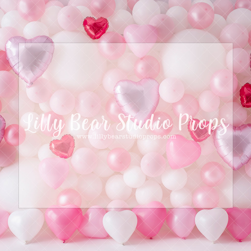 Balloon Wall Valentine's Day - Lilly Bear Studio Props, balloon flowers, balloon wall, balloons and flowers, blooming flowers, cake smash, floral pink, flower garden, flowers, gold balloons, heart balloon, hearts, pastel, pink and gold balloons, pink and white, pink and white balloons, pink balloons, pink floral, pink flower, pink flowers, pink hearts, pink white and gold, spring flowers, valentine's, valentine's day, white balloons