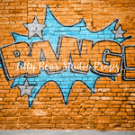 Bang by Lilly Bear Studio Props sold by Lilly Bear Studio Props, bang - Brick Wall - comic book - Fabric - little super