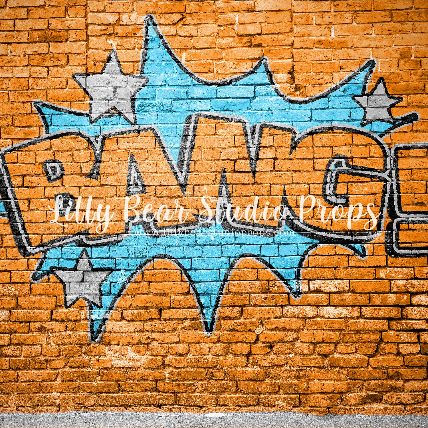 Bang by Lilly Bear Studio Props sold by Lilly Bear Studio Props, bang - Brick Wall - comic book - Fabric - little super