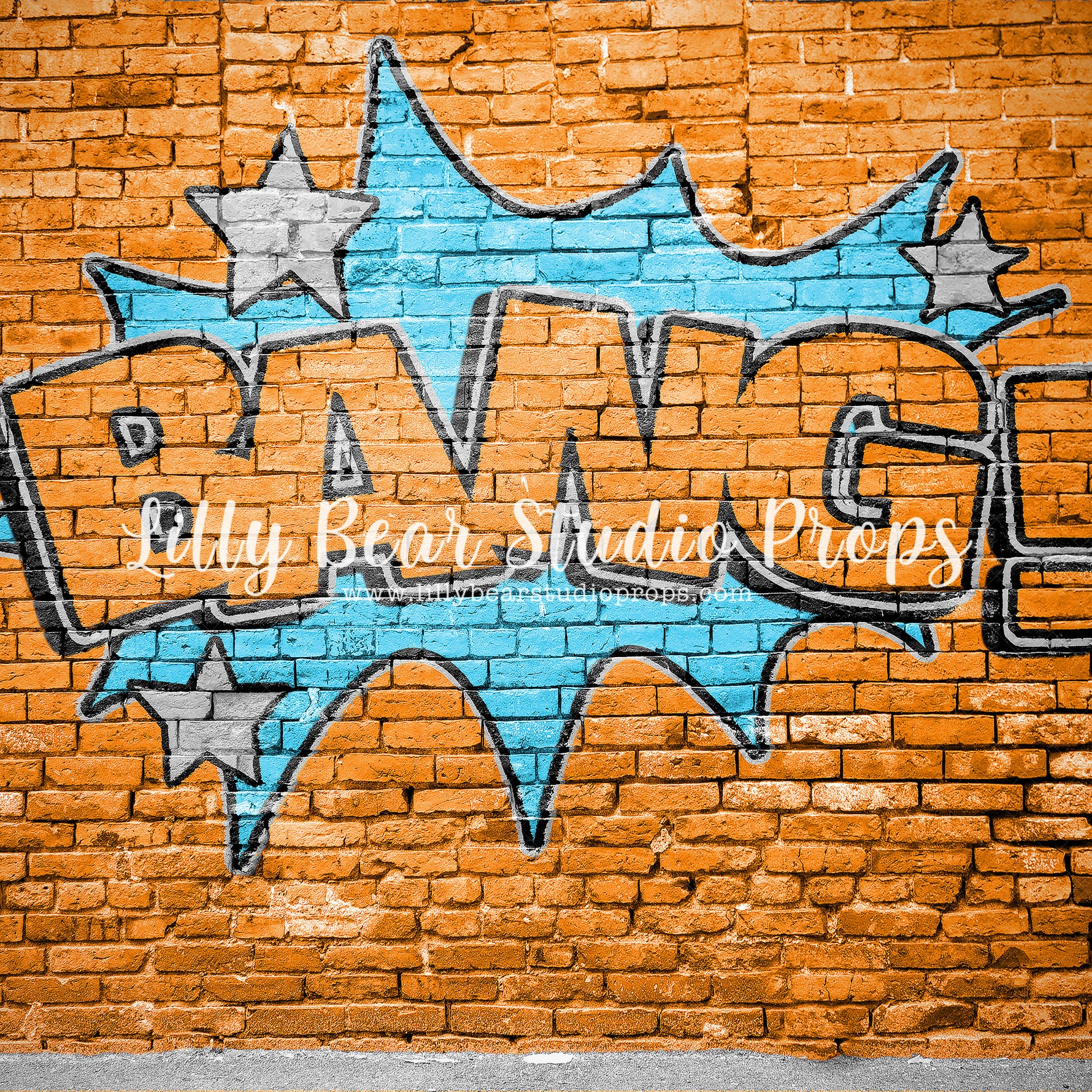 Bang by Lilly Bear Studio Props sold by Lilly Bear Studio Props, bang - Brick Wall - comic book - Fabric - little super