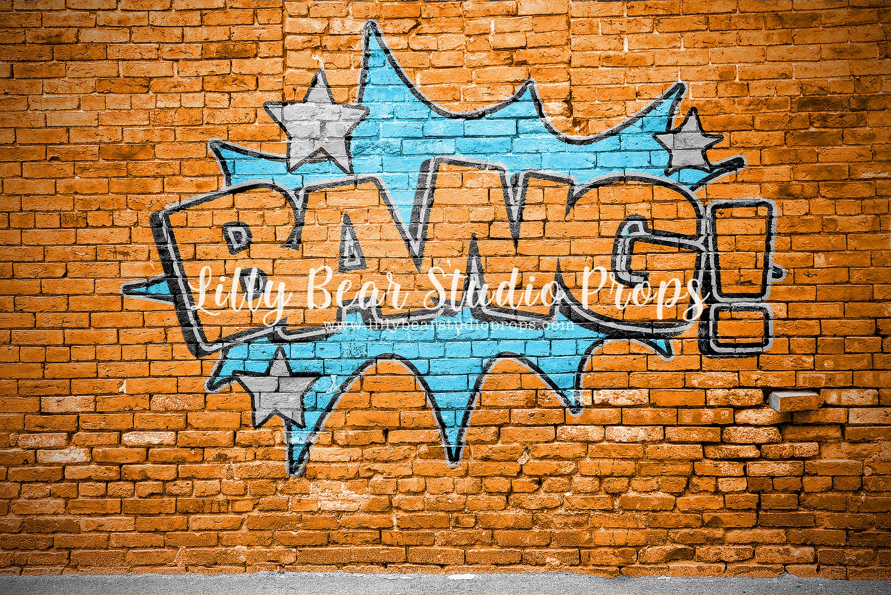 Bang by Lilly Bear Studio Props sold by Lilly Bear Studio Props, bang - Brick Wall - comic book - Fabric - little super
