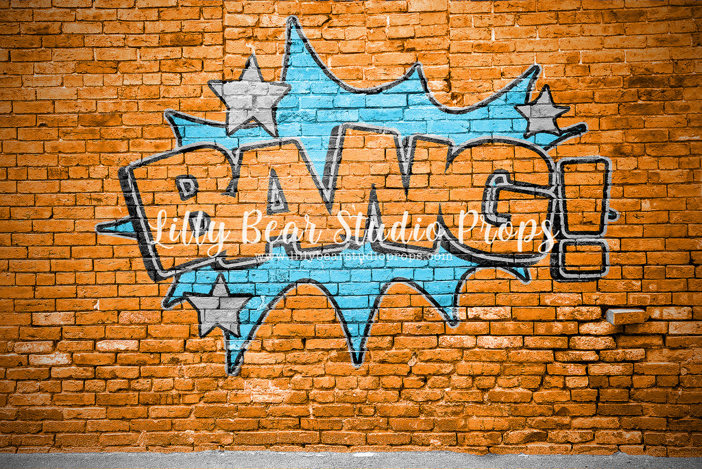 Bang by Lilly Bear Studio Props sold by Lilly Bear Studio Props, bang - Brick Wall - comic book - Fabric - little super