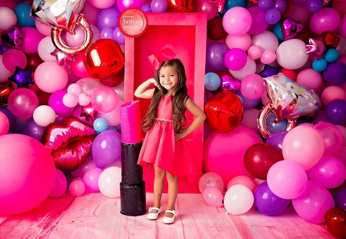 Barbie Girl by Brittany Ebany & Co. sold by Lilly Bear Studio Props, balloon wall - balloons - barbie - barbie girl - d