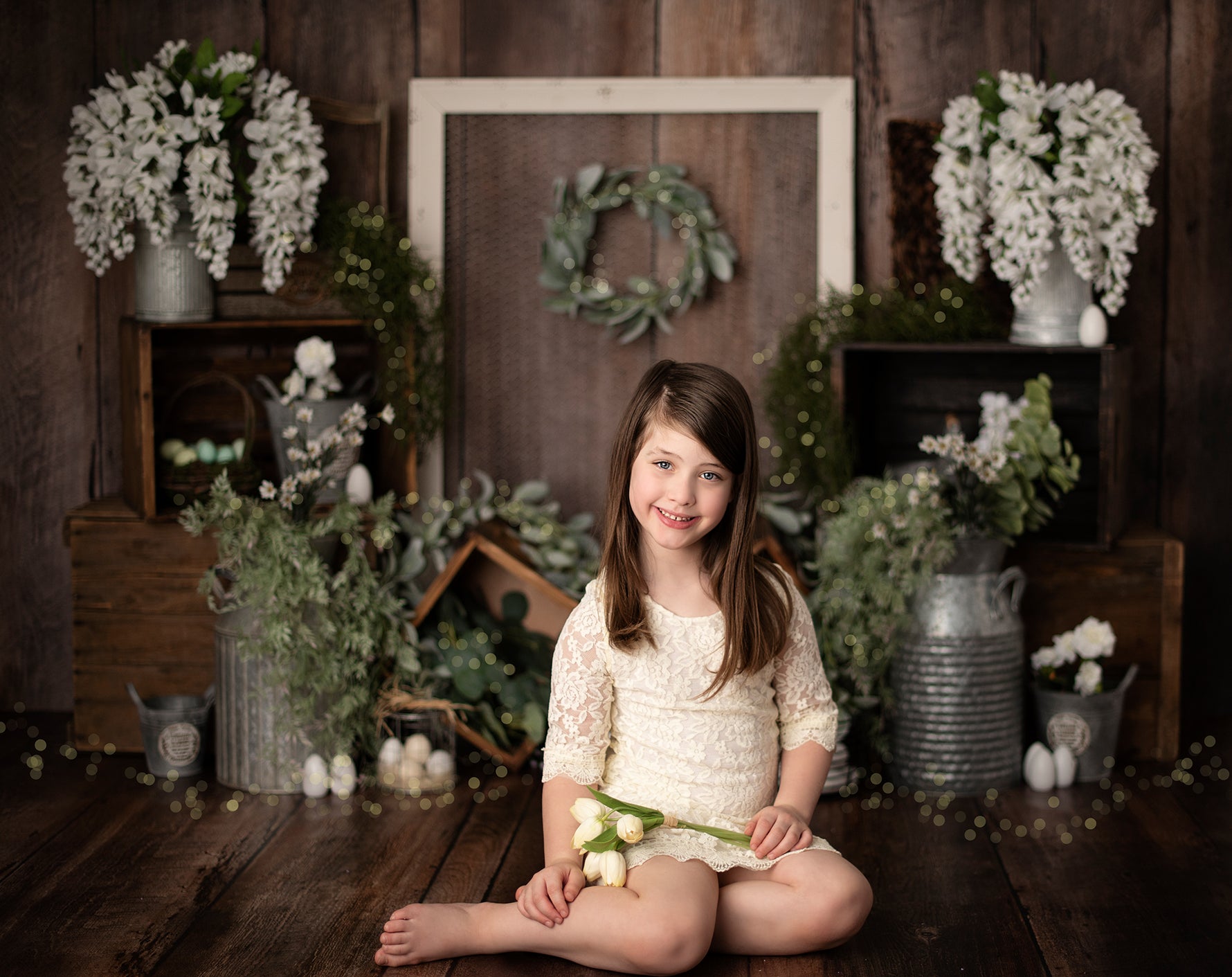 Barnwood Spring - Lilly Bear Studio Props, boho greenery, bunny, cake smash, Fabric, FABRICS, floral, garden, girl, Greenhouse, happy easter, spring, spring boho, spring floral, spring flowers, Wrinkle Free Fabric
