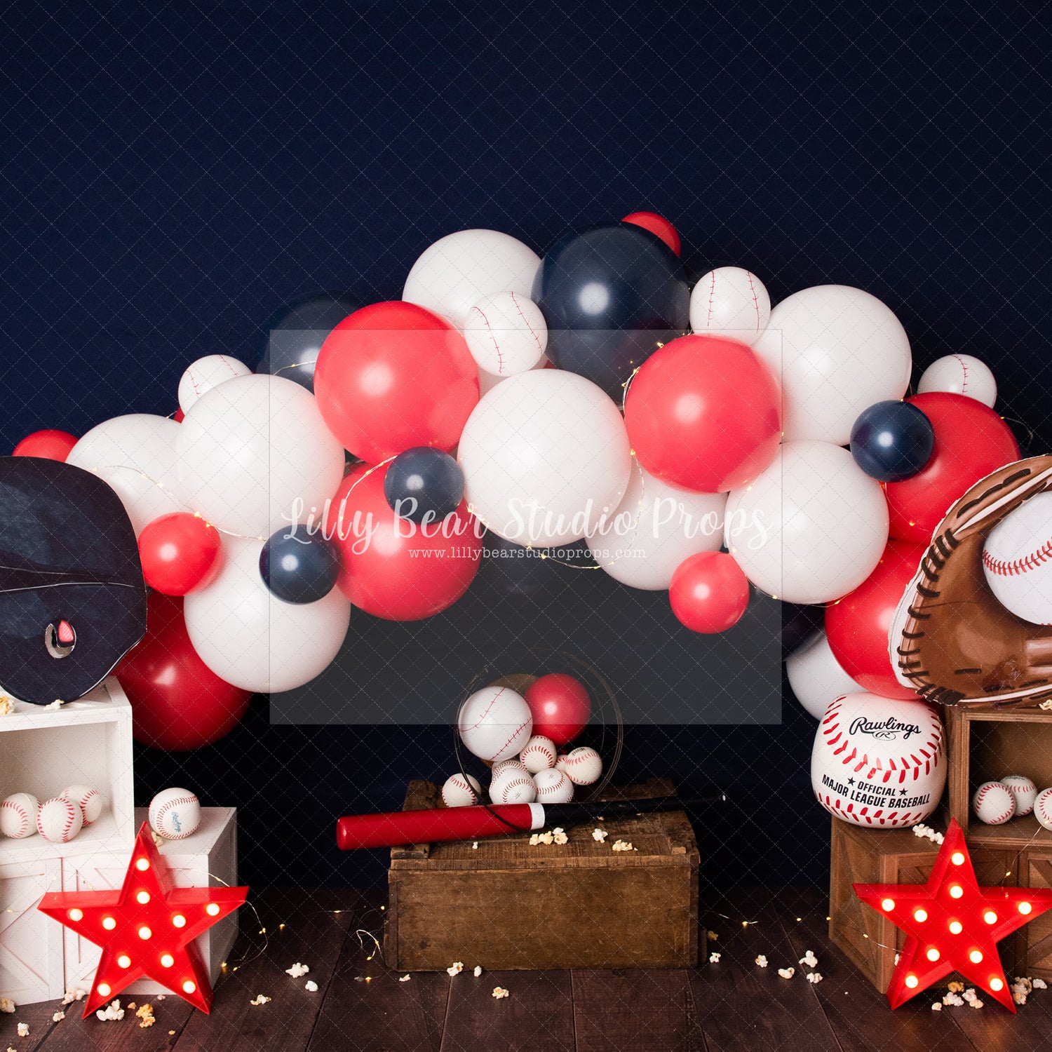 Baseball Balloon Arch