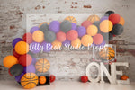 Basketball Balloon Garland - Lilly Bear Studio Props, ball, balloon garland, basket, basketball, basketball net, basketball sport, basketball sports, boy cake smash, boy sports, cake smash, Fabric, net, sports, sports game, sports team, Wrinkle Free Fabric