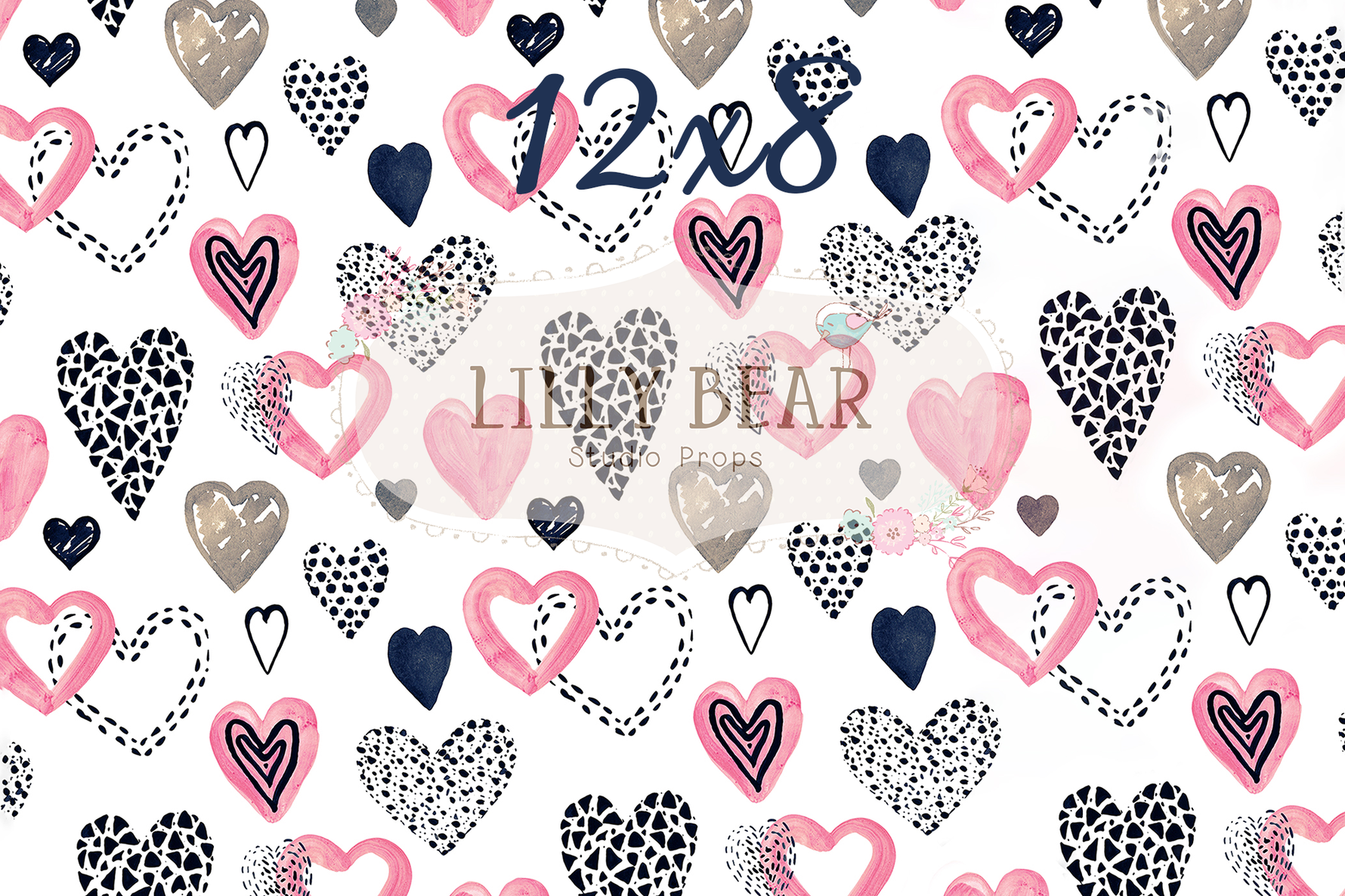 Be Still My Heart by Lilly Bear Studio Props sold by Lilly Bear Studio Props, be still my heart - black heart - Fabric