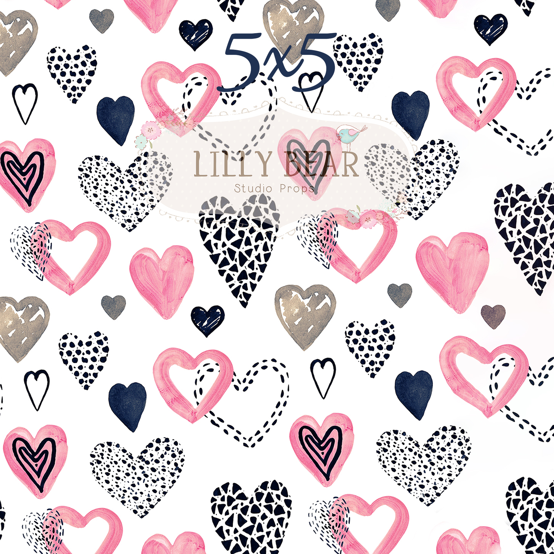 Be Still My Heart by Lilly Bear Studio Props sold by Lilly Bear Studio Props, be still my heart - black heart - Fabric