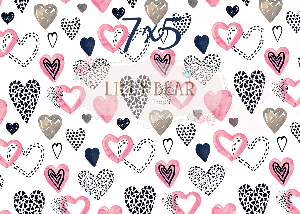 Be Still My Heart by Lilly Bear Studio Props sold by Lilly Bear Studio Props, be still my heart - black heart - Fabric