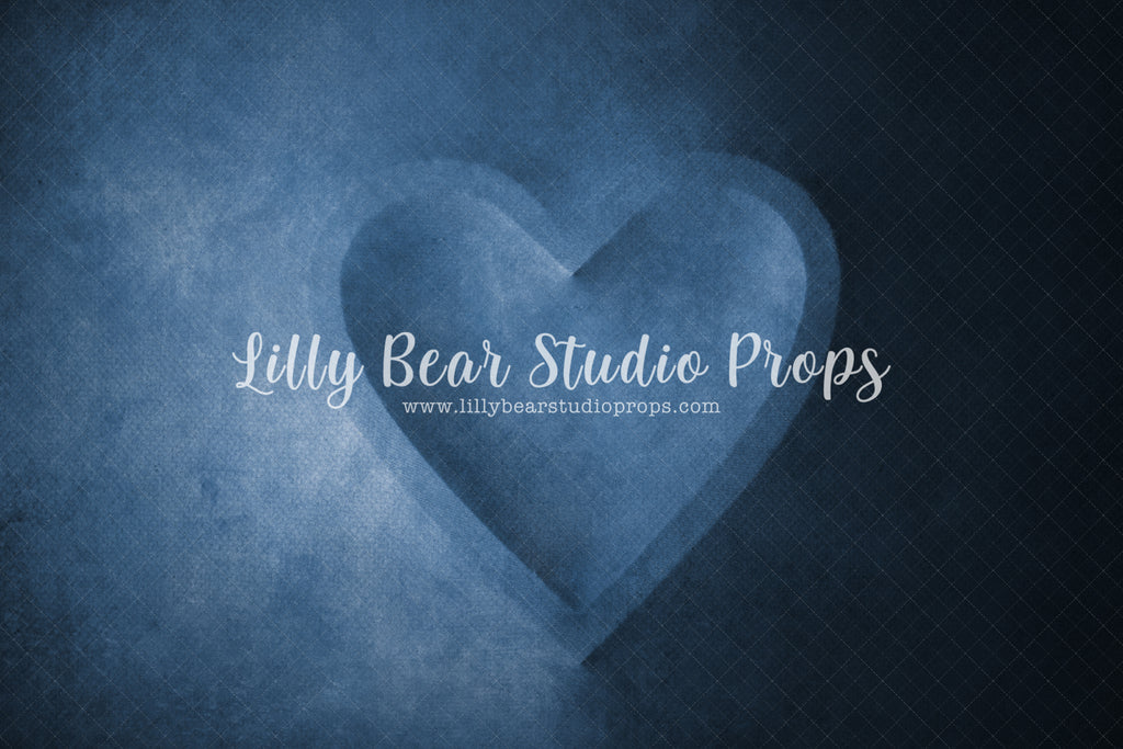Be Still My Hear Blue Digital Backdrop - Lilly Bear Studio Props, blue, digital backdrop, heart, heart bowl, newborn digital backdrop