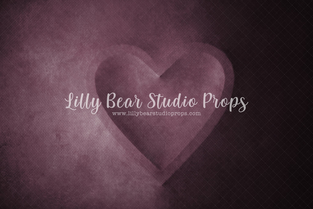 Be Still My Heart Mauve Digital Backdrop - Lilly Bear Studio Props, digital backdrop, heart, heart bowl, mauve, newborn digital backdrop, purple