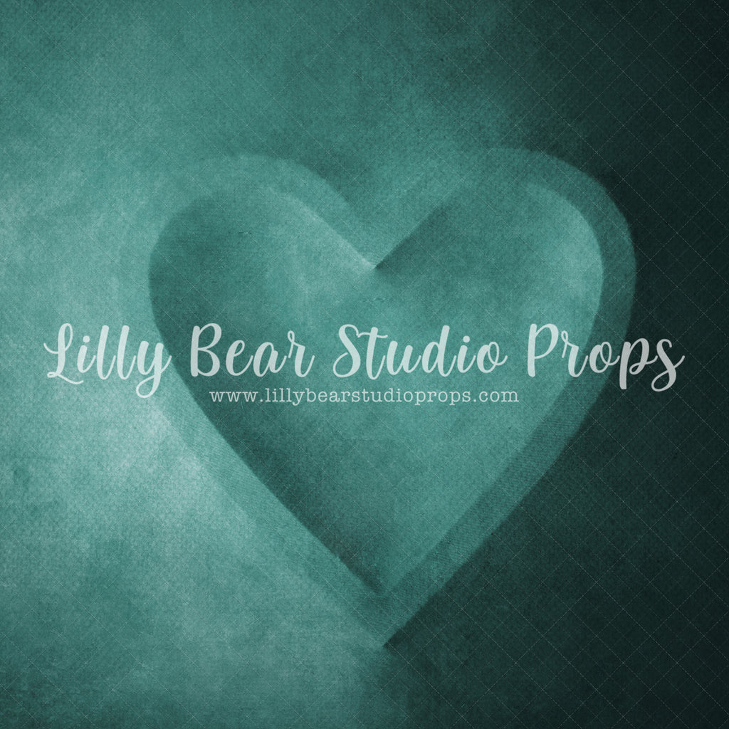 Be Still My Heart Teal Digital Backdrop - Lilly Bear Studio Props, digital backdrop, green, green heart, heart, heart bowl, newborn digital backdrop, teal heart