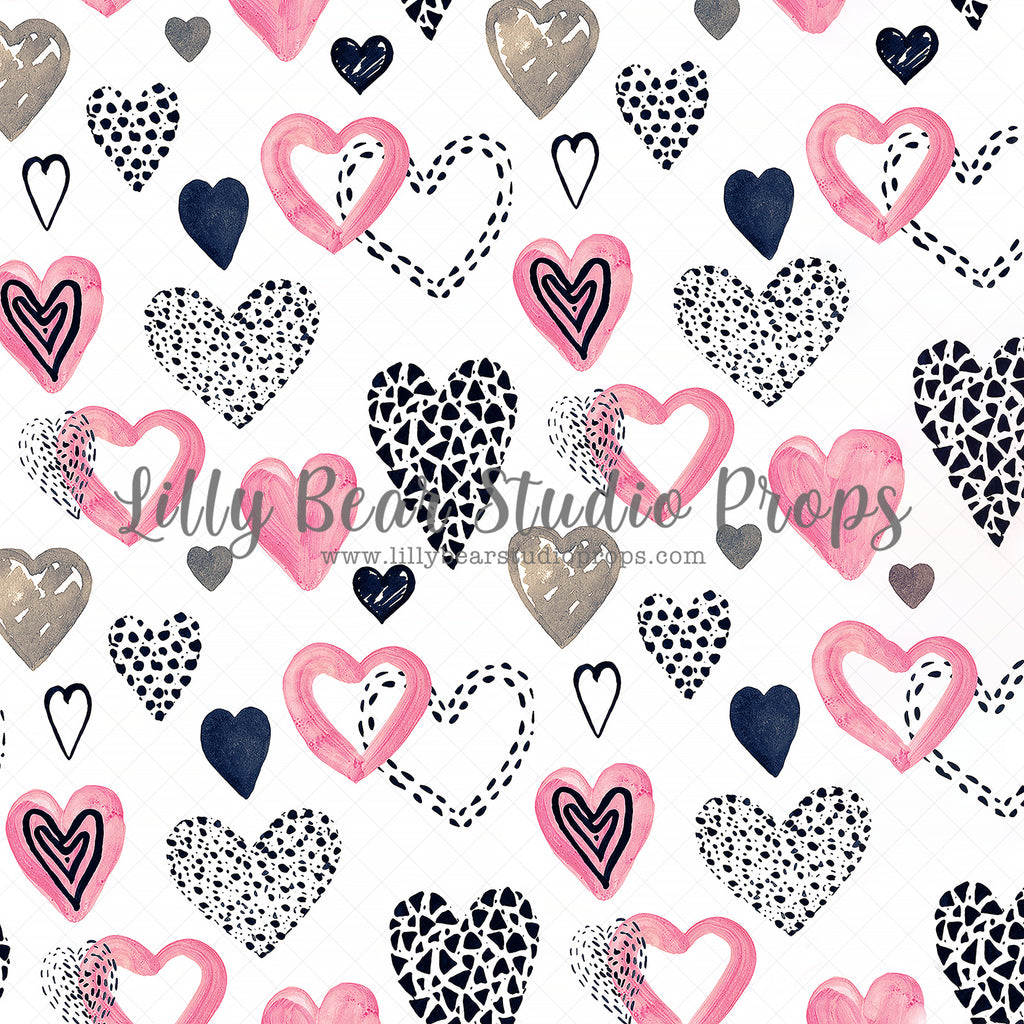 Be Still My Heart by Lilly Bear Studio Props sold by Lilly Bear Studio Props, be still my heart - black heart - Fabric