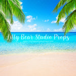 Beach Life by Lilly Bear Studio Props sold by Lilly Bear Studio Props, beach - clouds - dessert island - Fabric - FABRI