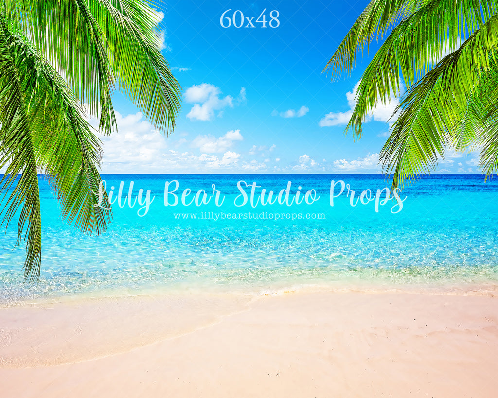 Beach Life by Lilly Bear Studio Props sold by Lilly Bear Studio Props, beach - clouds - dessert island - Fabric - FABRI