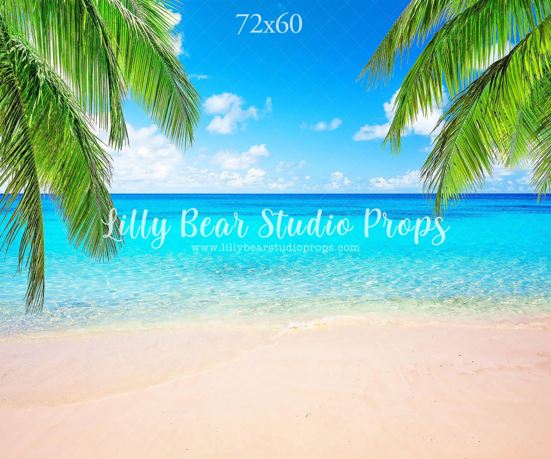Beach Life by Lilly Bear Studio Props sold by Lilly Bear Studio Props, beach - clouds - dessert island - Fabric - FABRI