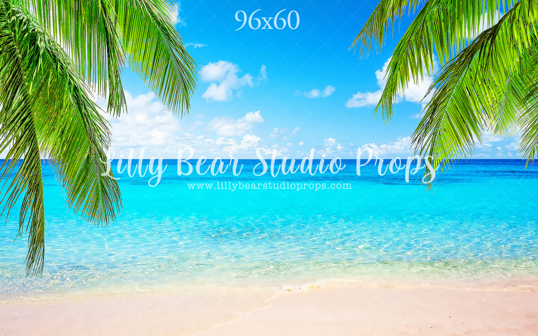 Beach Life by Lilly Bear Studio Props sold by Lilly Bear Studio Props, beach - clouds - dessert island - Fabric - FABRI