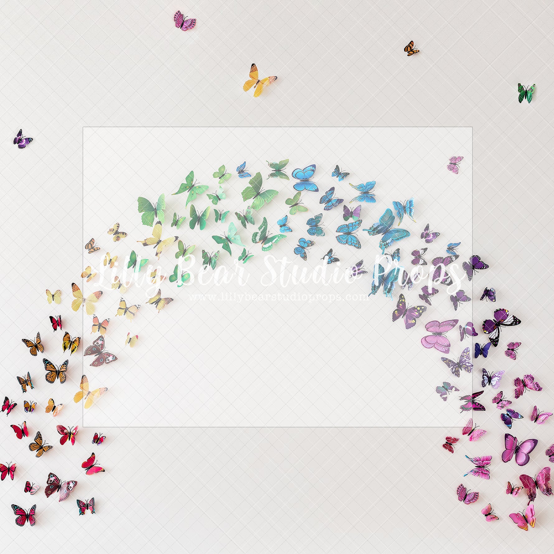 Beautiful Butterflies - Lilly Bear Studio Props, butterflies, butterfly, butterfly arch, butterfly colours, butterflyland, rainbow, rainbow butterdlies, rainbow butterflies, rainbow butterfly