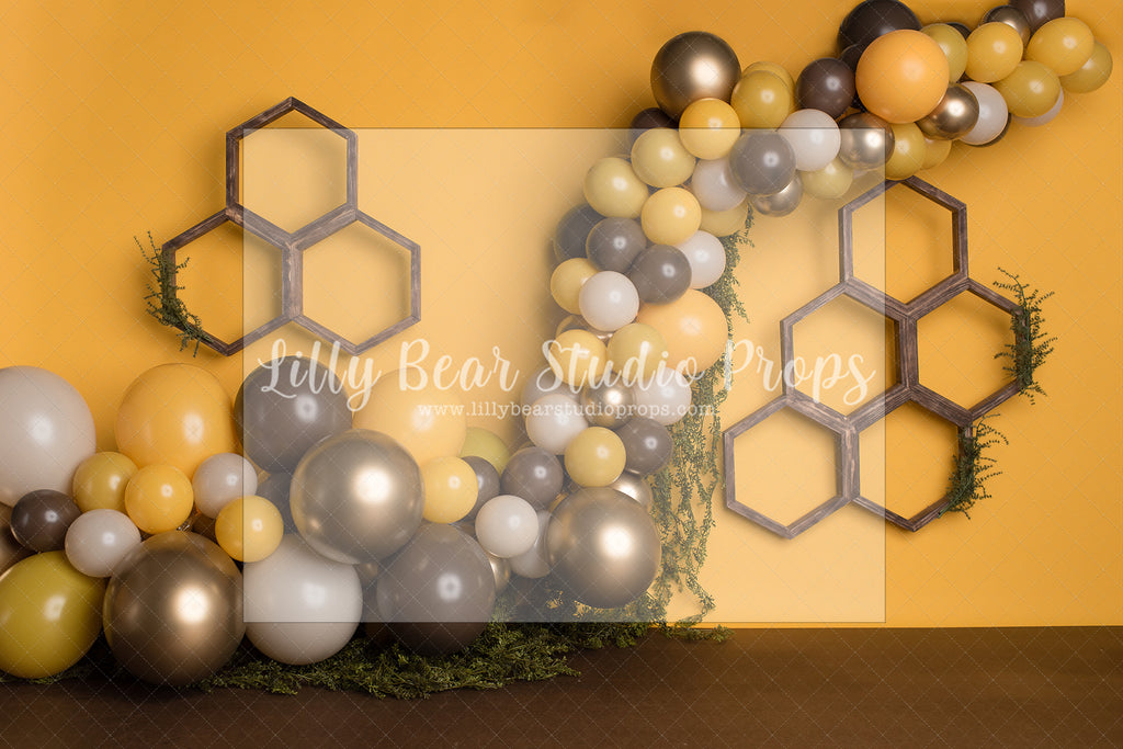 Behive Party by E Newton - Lilly Bear Studio Props, bee, bee hive, bees, busy bee, happy bee day, honey, honey bees, honey comb, honey comb nest, spring bee, yellow honey comb