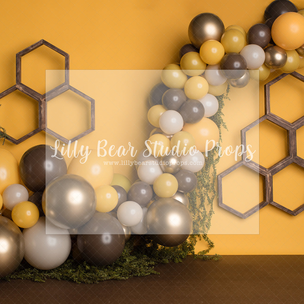 Behive Party by E Newton - Lilly Bear Studio Props, bee, bee hive, bees, busy bee, happy bee day, honey, honey bees, honey comb, honey comb nest, spring bee, yellow honey comb