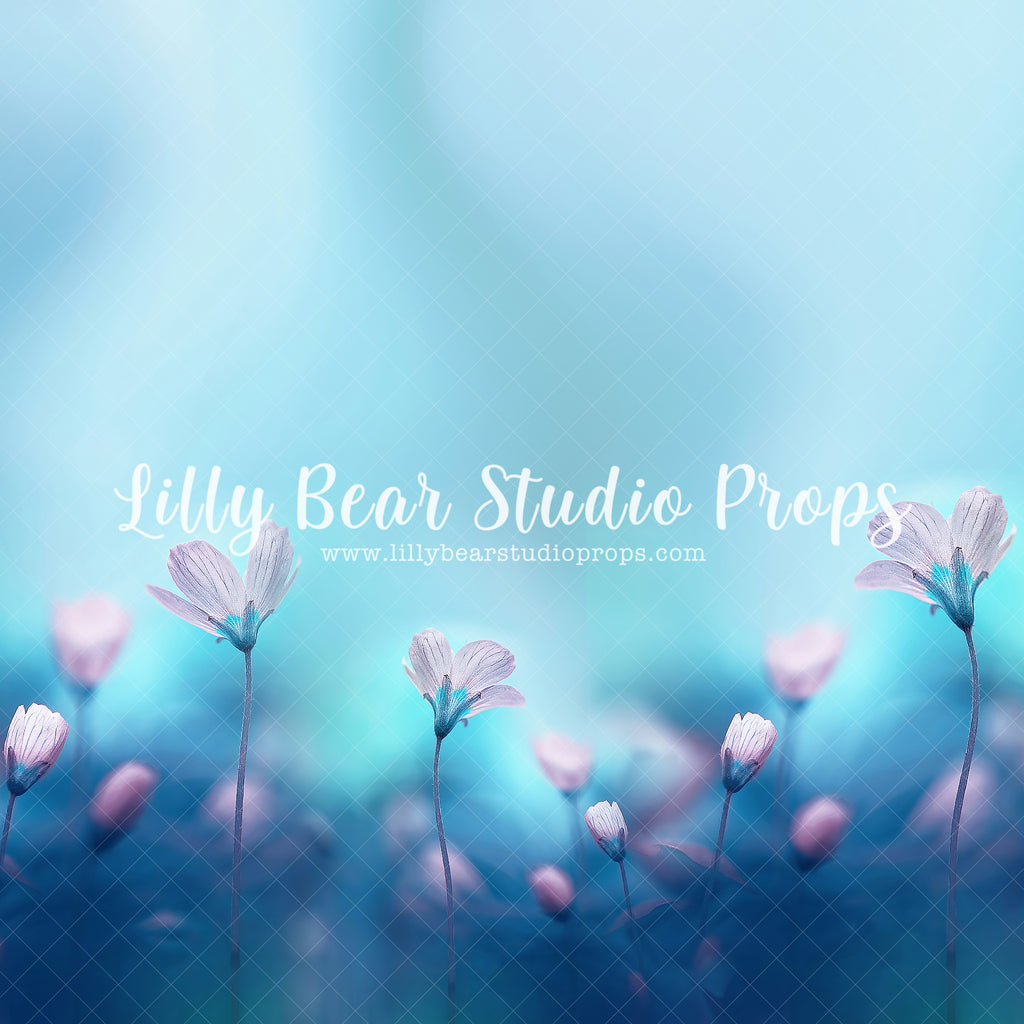 Belleflower Field by Lilly Bear Studio Props sold by Lilly Bear Studio Props, blue floral - blue flower - blue flowers