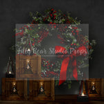 Big Red Xmas Bow Ebony - Lilly Bear Studio Props, boho christmas fireplace, candles, christmas, christmas fireplace, christmas snow, christmas train, Cozy, Decorated, Fabric, FABRICS, Festive, Giving, Holiday, Holy, Hopeful, Joyful, Merry, Peaceful, Peacful, Red & Green, Seasonal, train tracks, tree farm, winter, wreath, Xmas, Yuletide