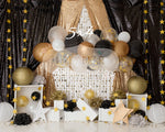 Black & Gold Balloons by Daniella Photography sold by Lilly Bear Studio Props, balloons - birthday - black - black and