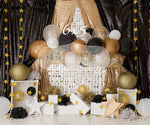 Black & Gold Balloons by Daniella Photography sold by Lilly Bear Studio Props, balloons - birthday - black - black and