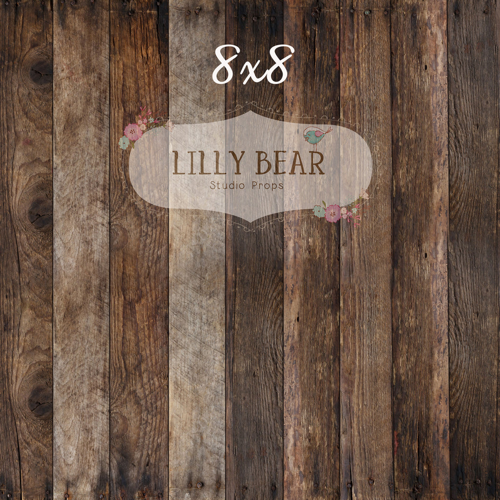 Blake Wood Planks Floor by Lilly Bear Studio Props sold by Lilly Bear Studio Props, barn wood - brown wood - brown wood
