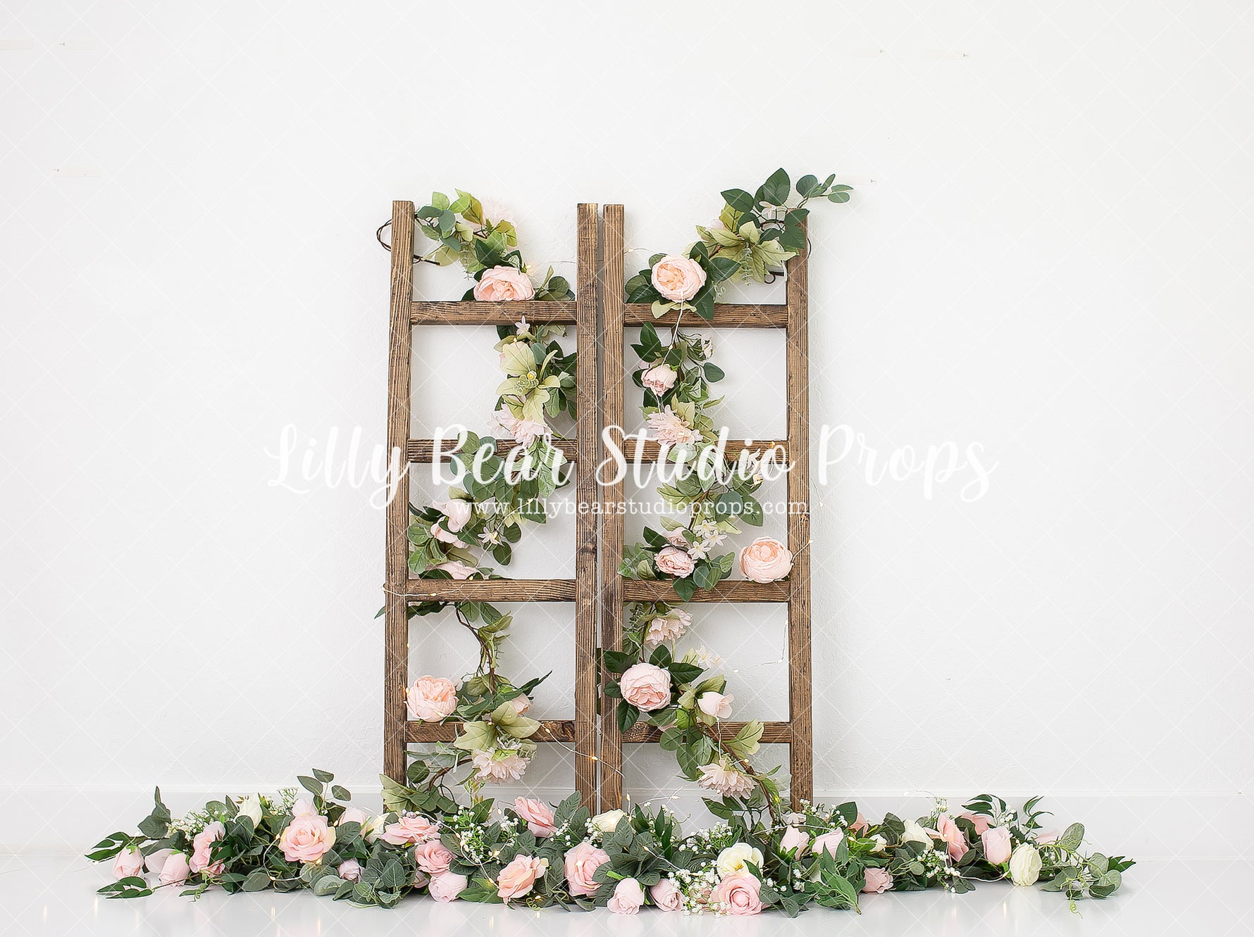 Blooms & Ladders by Karissa Knowles Photography sold by Lilly Bear Studio Props, bloom - blush - Fabric - floral - flow