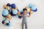 Boy Blue Balloons by Anything Goes Photography sold by Lilly Bear Studio Props, balloon - balloon garland - cake smash
