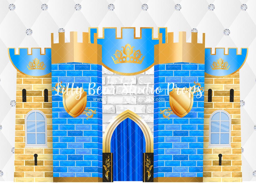 Blue Castle - Lilly Bear Studio Props, blue castle, castle, castle doors, cinderella castle, fantasy, girls, king, king castle, prince, prince castle, princess castle