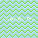 Blue & Green Chevron by Jessica Ruth Photography sold by Lilly Bear Studio Props, blue - blue green - chevron - Fabric